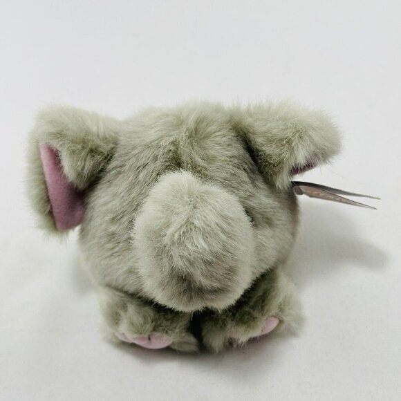 Vintage Swibco Puffkins Elephant Elly Plush Toy 6620 Fluffy Gray 4” Disney 1997 - Picture 1 of 12